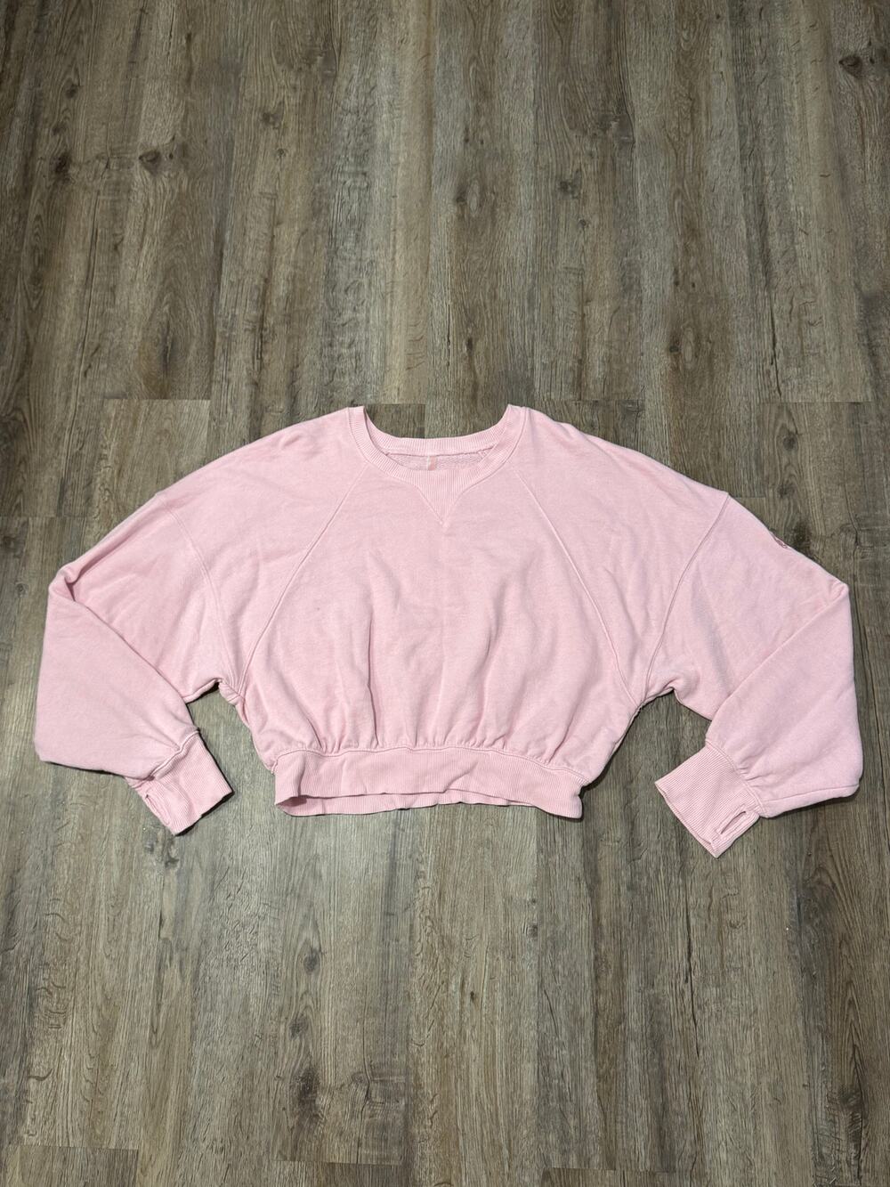 Free People Women's Pink Sweatshirt Size Medium